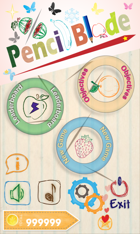 Main Menu của bản phục dựng Pencil Blade trên Web H5.